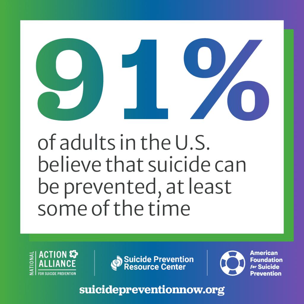 A poster with the number 9 1 and the words " suicide prevention resource center ".