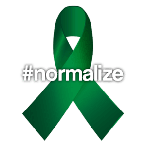 A green ribbon with the word normalize written in it.